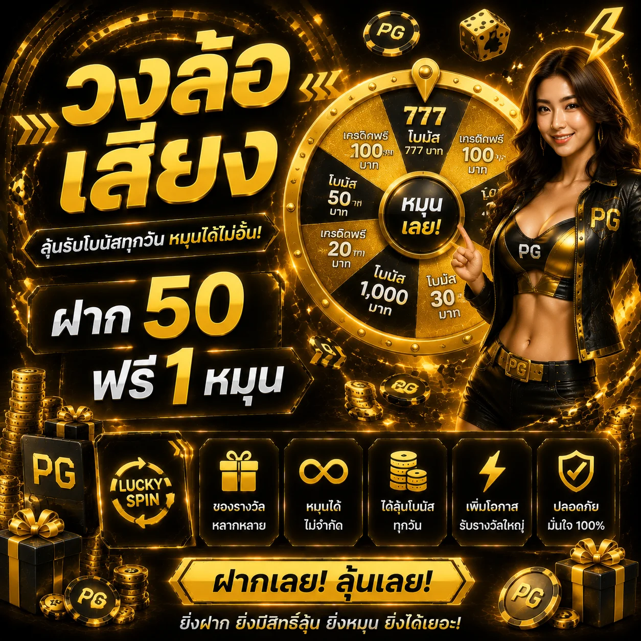 ทดลองเล่นสล็อต PG SLOT บน ROSTY59 เกมแตกง่าย RTP สูง